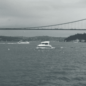 Uber-Boat auf dem Bosporus bei Istanbul